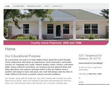 Tablet Screenshot of countrygrovepreschool.com